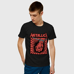 Футболка хлопковая мужская Metallica, цвет: черный — фото 2