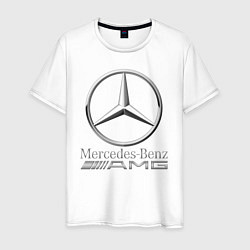 Футболка хлопковая мужская MERCEDES-BENZ AMG, цвет: белый