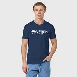 Футболка хлопковая мужская Venum, цвет: тёмно-синий — фото 2