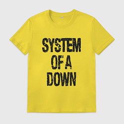 Футболка хлопковая мужская System of a down, цвет: желтый