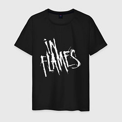 Футболка хлопковая мужская In Flames, цвет: черный