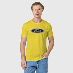Футболка хлопковая мужская Ford, цвет: желтый — фото 2