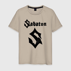Футболка хлопковая мужская Sabaton, цвет: миндальный