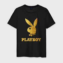 Футболка хлопковая мужская PLAYBOY GOLD, цвет: черный