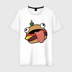 Футболка хлопковая мужская Fortnite Burger, цвет: белый