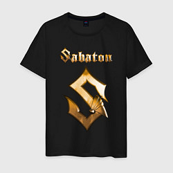 Футболка хлопковая мужская SABATON, цвет: черный