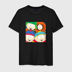 Футболка хлопковая мужская South Park, цвет: черный