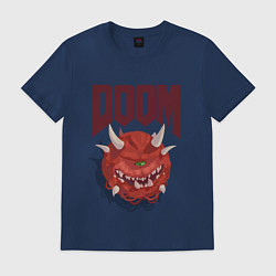 Футболка хлопковая мужская DOOM, цвет: тёмно-синий