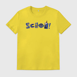 Футболка хлопковая мужская Скуби-Ду, цвет: желтый
