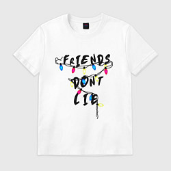 Футболка хлопковая мужская Friends dont lie, цвет: белый