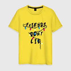 Футболка хлопковая мужская Friends dont lie, цвет: желтый