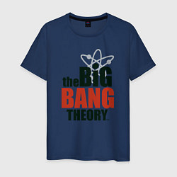 Футболка хлопковая мужская Big Bang Theory logo цвета тёмно-синий — фото 1