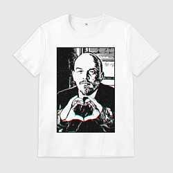 Футболка хлопковая мужская Ленин Oko, цвет: белый