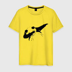Футболка хлопковая мужская Дэб, цвет: желтый