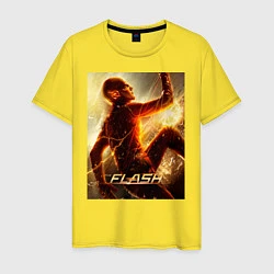 Футболка хлопковая мужская The Flash, цвет: желтый