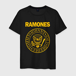 Футболка хлопковая мужская RAMONES, цвет: черный