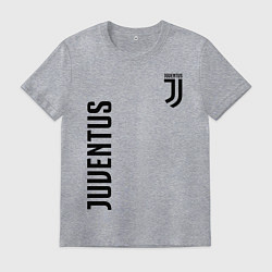 Футболка хлопковая мужская JUVENTUS, цвет: меланж