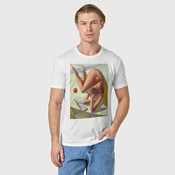 Футболка хлопковая мужская Art Girl, цвет: белый — фото 2