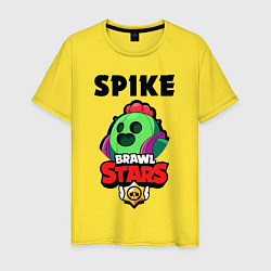 Футболка хлопковая мужская BRAWL STARS SPIKE, цвет: желтый