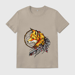 Футболка хлопковая мужская Страж снов, цвет: миндальный