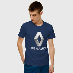 Футболка хлопковая мужская RENAULT, цвет: тёмно-синий — фото 2