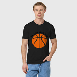 Футболка хлопковая мужская Русский баскетбол, цвет: черный — фото 2