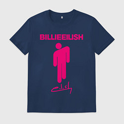 Футболка хлопковая мужская BILLIE EILISH, цвет: тёмно-синий