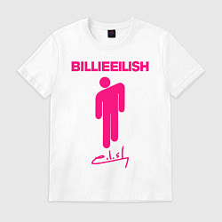 Футболка хлопковая мужская BILLIE EILISH, цвет: белый