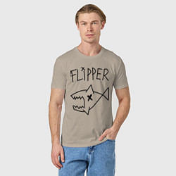 Футболка хлопковая мужская Nirvana Flipper, цвет: миндальный — фото 2