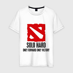 Футболка хлопковая мужская Solo Hard, цвет: белый