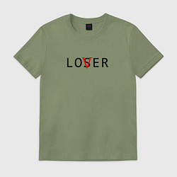 Футболка хлопковая мужская Lover - loser, цвет: авокадо