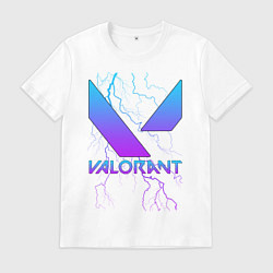 Футболка хлопковая мужская VALORANT, цвет: белый