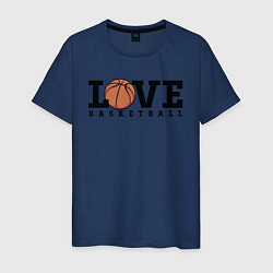 Футболка хлопковая мужская Love Basketball, цвет: тёмно-синий
