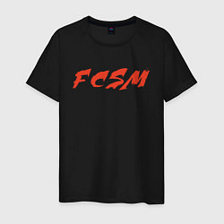Футболка хлопковая мужская FCSM, цвет: черный