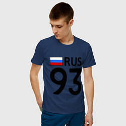 Футболка хлопковая мужская RUS 93, цвет: тёмно-синий — фото 2