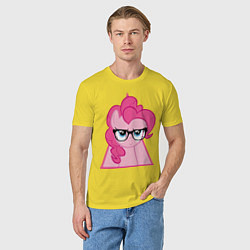 Футболка хлопковая мужская Pinky Pie hipster, цвет: желтый — фото 2