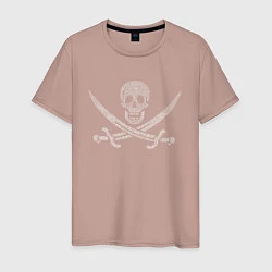 Футболка хлопковая мужская Pirate, цвет: пыльно-розовый
