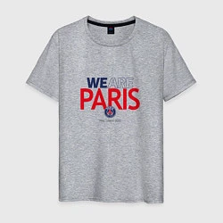 Футболка хлопковая мужская PSG We Are Paris 202223, цвет: меланж