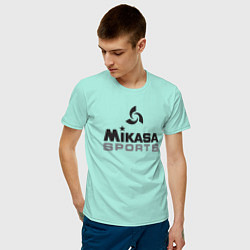 Футболка хлопковая мужская MIKASA SPORTS цвета мятный — фото 2