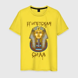 Футболка хлопковая мужская Египетская Сила, цвет: желтый