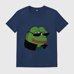 Футболка хлопковая мужская Pepe в очках EZ, цвет: тёмно-синий
