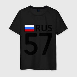 Футболка хлопковая мужская RUS 57, цвет: черный