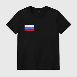 Футболка хлопковая мужская RUS 89, цвет: черный