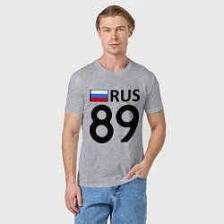 Футболка хлопковая мужская RUS 89, цвет: меланж — фото 2
