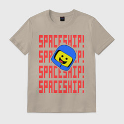 Футболка хлопковая мужская Spaceship, цвет: миндальный