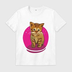 Футболка хлопковая мужская Котя, цвет: белый