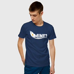 Футболка хлопковая мужская Mine? цвета тёмно-синий — фото 2