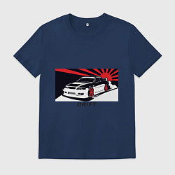 Футболка хлопковая мужская Дрифт, цвет: тёмно-синий