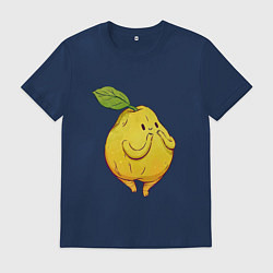 Футболка хлопковая мужская Милая груша, цвет: тёмно-синий