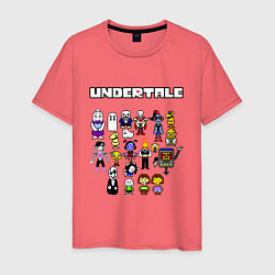 Футболка хлопковая мужская UNDERTALE, цвет: коралловый